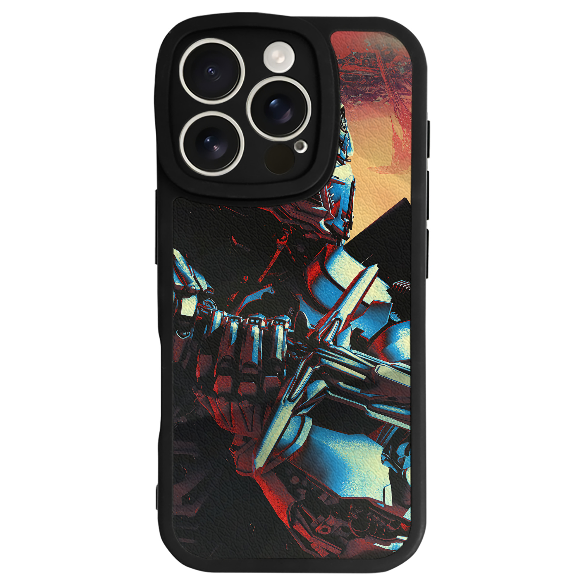 （画像用） Transformers トランスフォーマー 【iPhone 16シリーズ対応】シリコンスマホケース（レザー調） 材質：シリコン